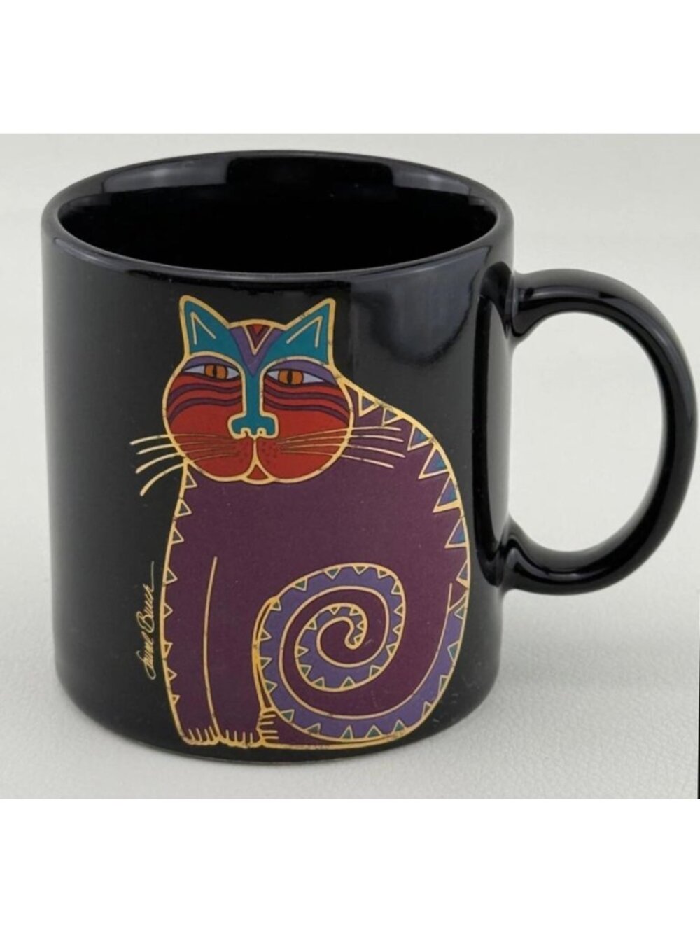 Vintage Laurel Burch Mythical Cat Coffee Mug Tea Cup